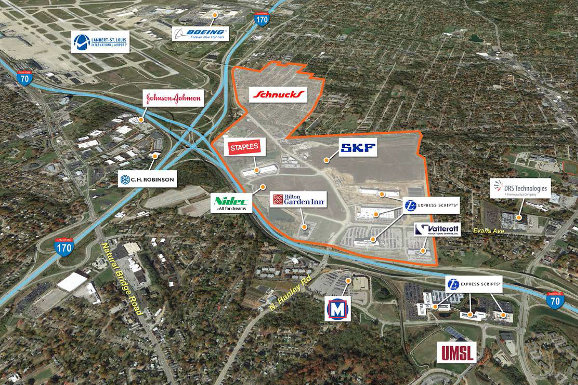 Aerial map of NorthPark