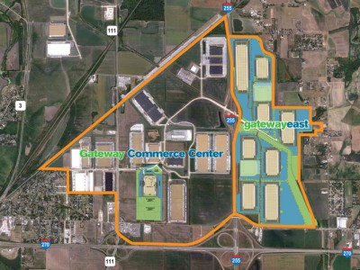 Satellite view map of Gateway Commerce Center location