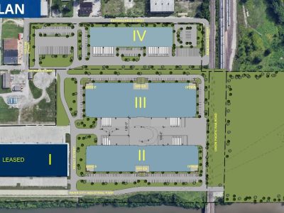 Aerial view map of River City Business Park