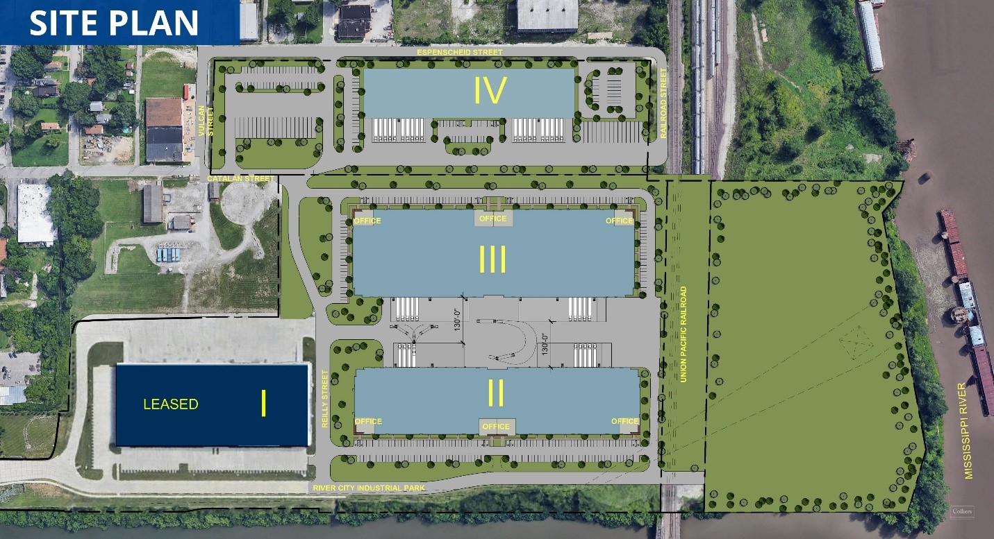 Aerial view map of River City Business Park