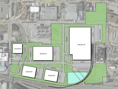 Aerial view map of Soulard Business Park