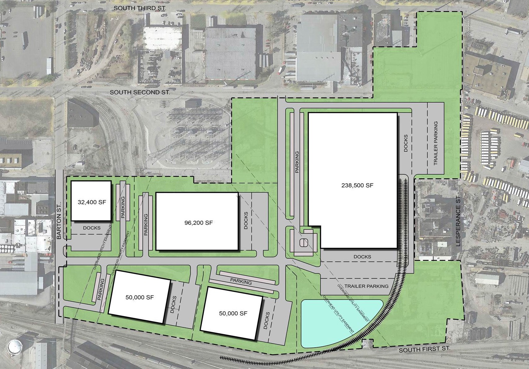 Aerial view map of Soulard Business Park