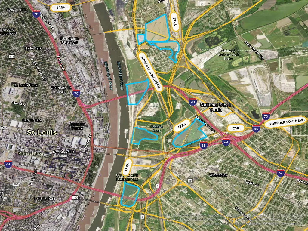 TRRA sites map