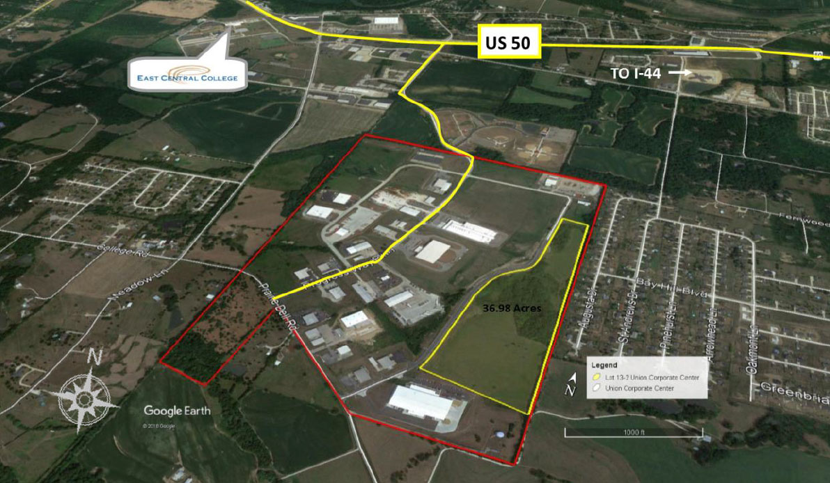 Satellite view of Union Corporate Center Site