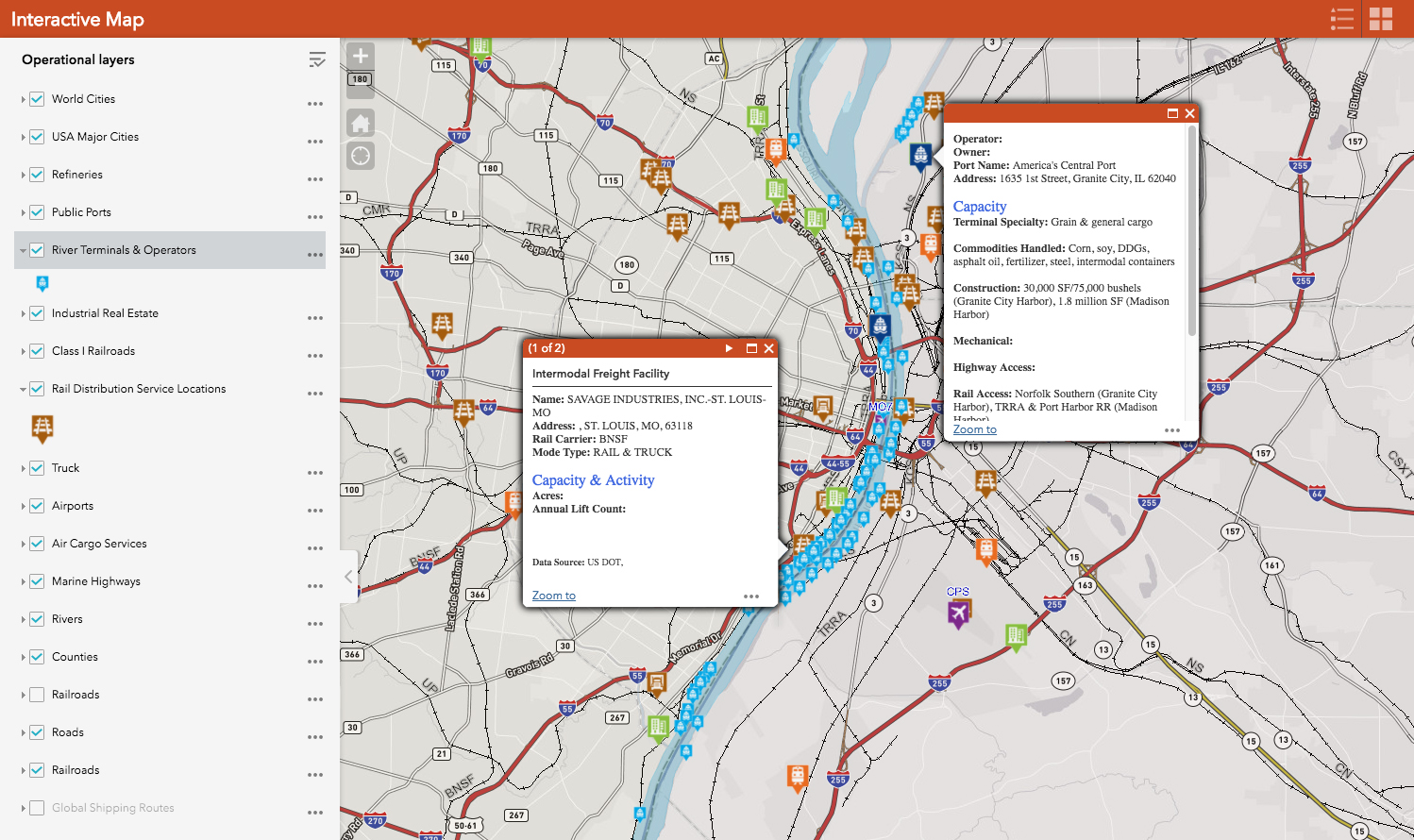 St. Louis Regional Freightway Map