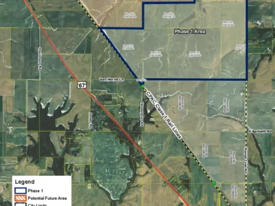 Aerial map showing Mid America International Gateway location.