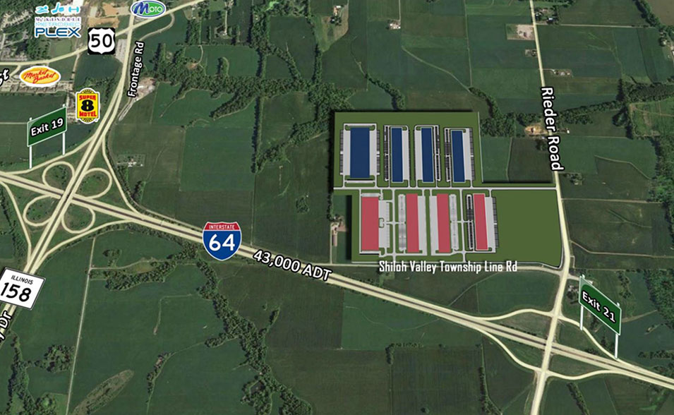 Mid America Commerce Center Arial Map.