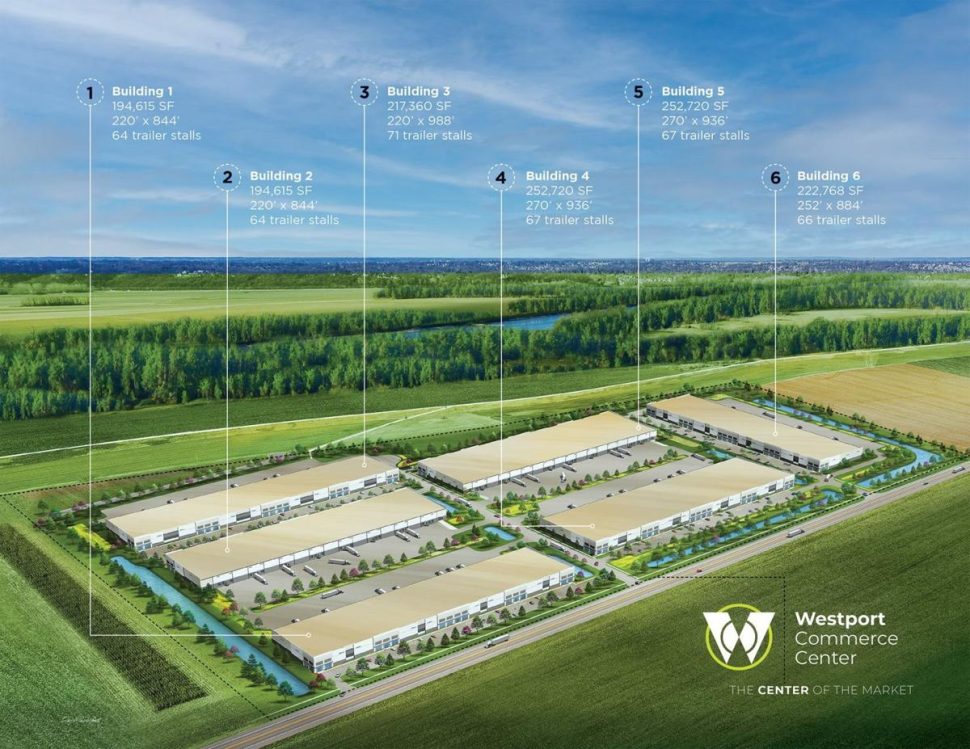 Drawing of new development in Westport area