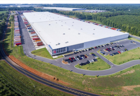 Aerial photo of Cubes at Inland 85 CRG warehouse South Carolina