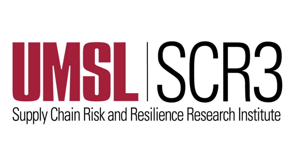 Logo for UMSL's the Supply Chain Risk and Resilience Research (SCR3)