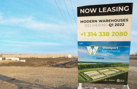 Construction site at Westport Commerce Center in Maryland Heights, MO. Photo by Christin Tannous