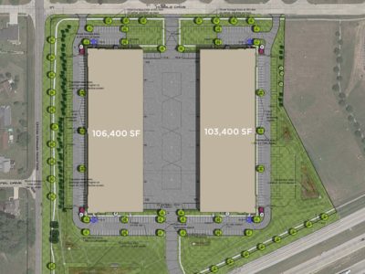 Aerial map view of Commerce Park West location