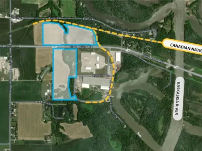 Satellite map outlining the location of KRPD 2