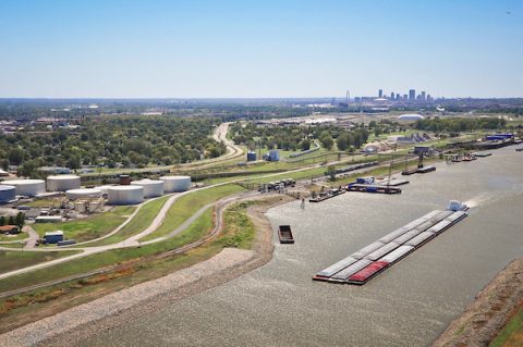 Waterway near St. Louis Gateway Arch