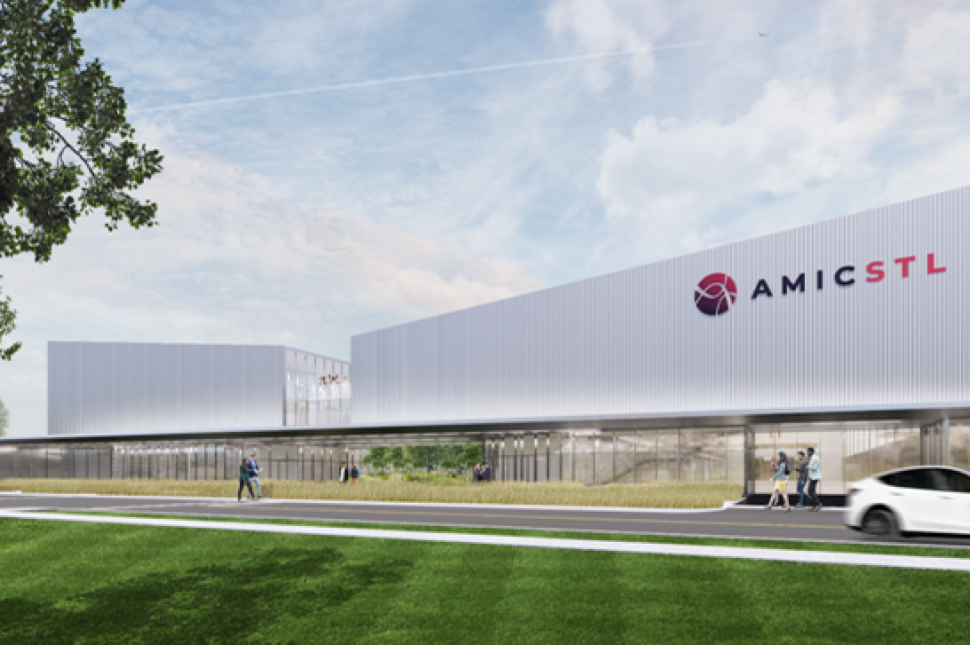 A rendering of the new Advanced Manufacturing Innovation Center St. Louis (AMICSTL).