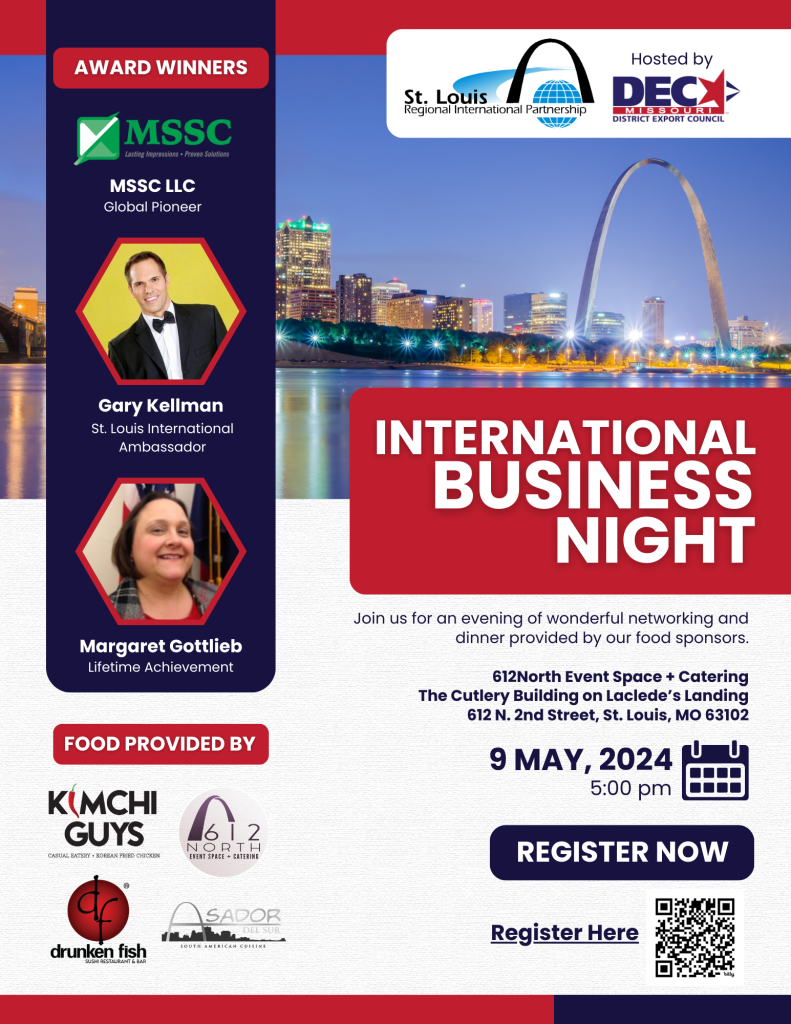 Flyer for International Business Night on May 9, 2024