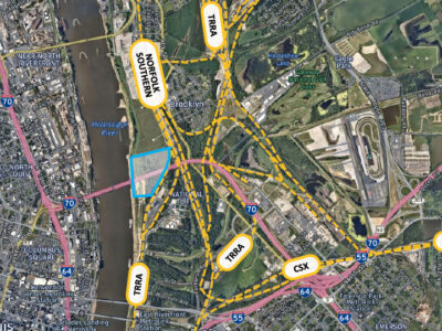 Satellite map outlining location of Wiggins 2 Yard site