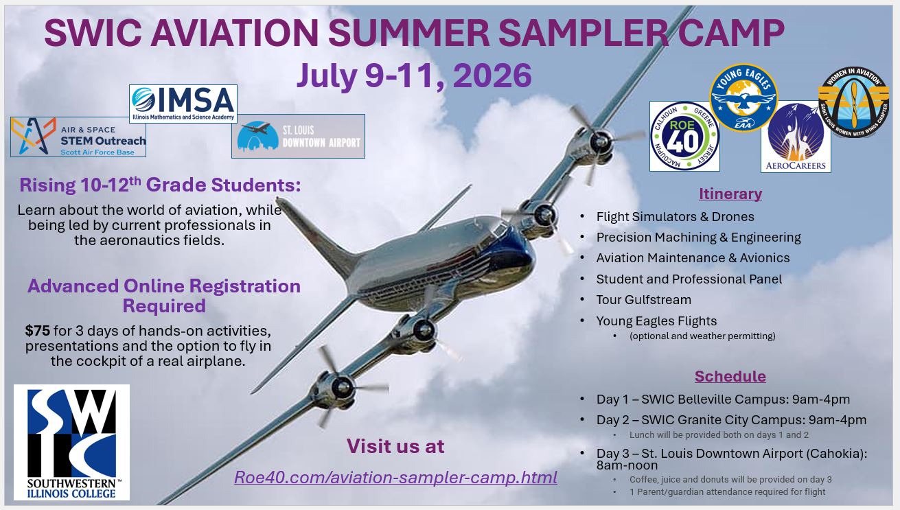 SWIC Aviation Summer Sampler Camp – Day 1