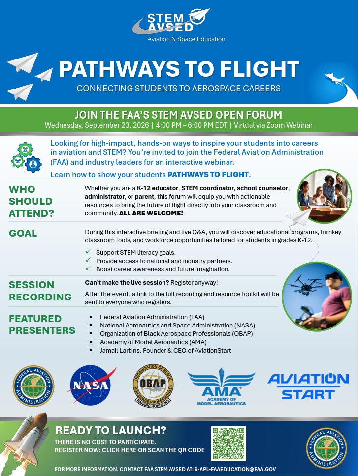 Pathways to Flight: Connecting Students to Aerospace Careers (Virtual&nbsp;Event)